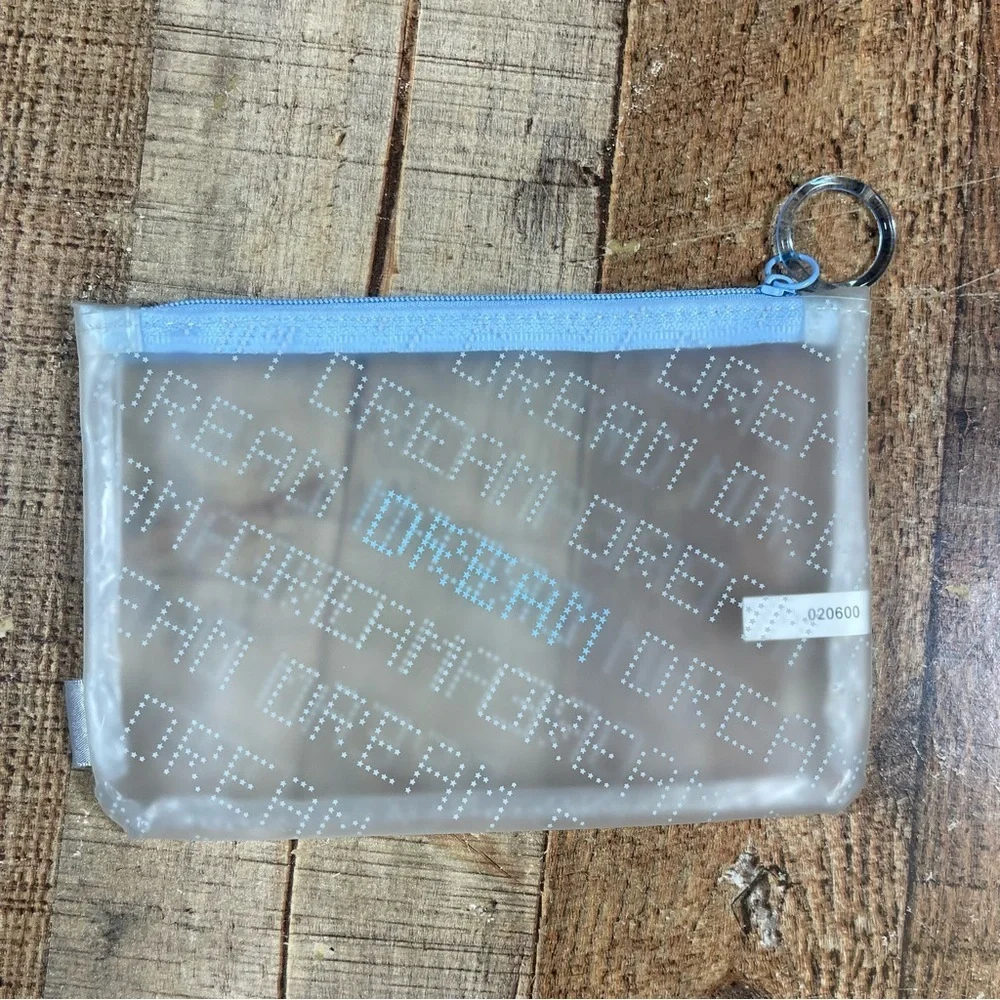 ipsy Heart Dream Clear Velvet Colorful Quilted Mauve Valentine Pink Makeup Bags